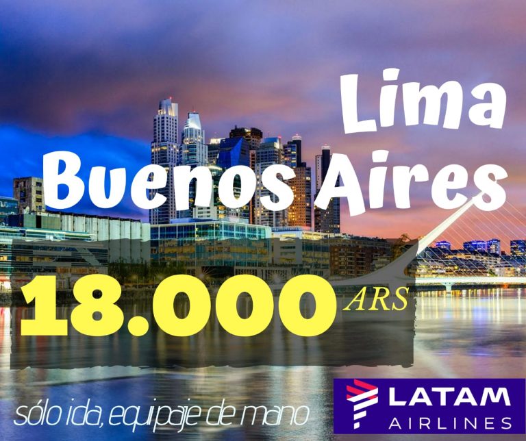Vuelo solo de Lima a buenos Aires por LATAM