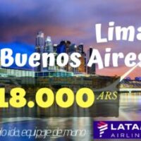 Vuelo solo de Lima a buenos Aires por LATAM